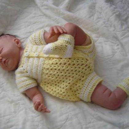 Baby Boy Crochet Pattern Bubble Romper 2PC Set 0064 on Luulla